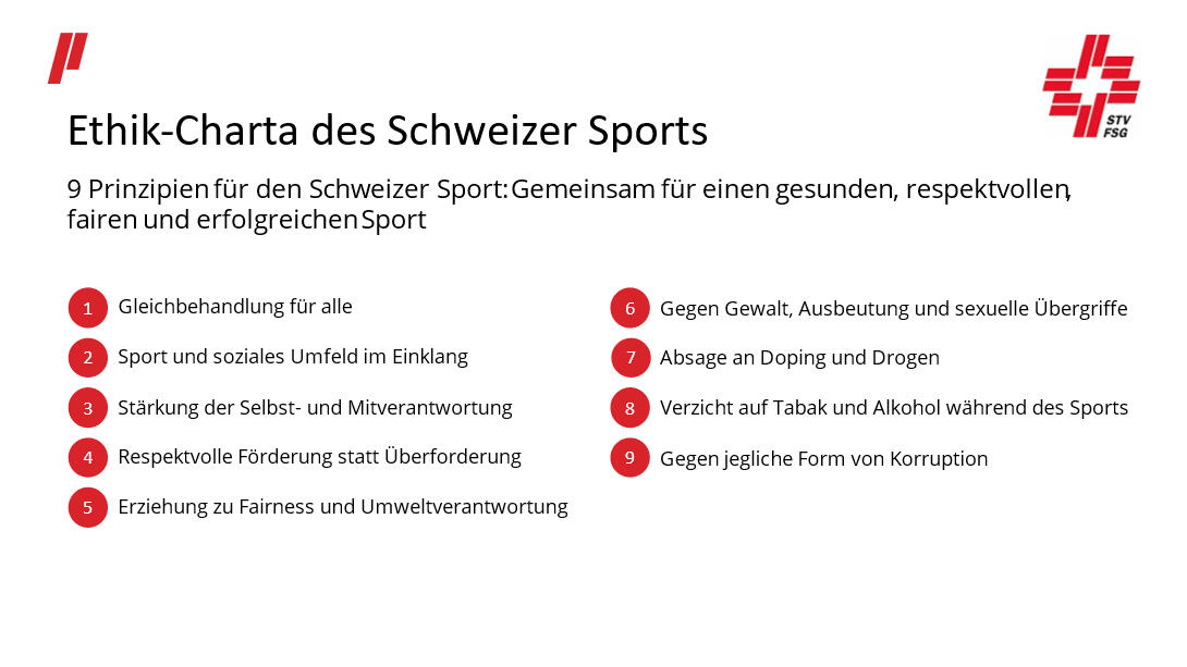 Ethik Charta vom STV